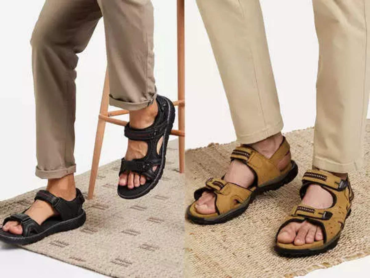 Deriko Black Genuine Leather Slingback Sandals For Men  Alberto Torresi