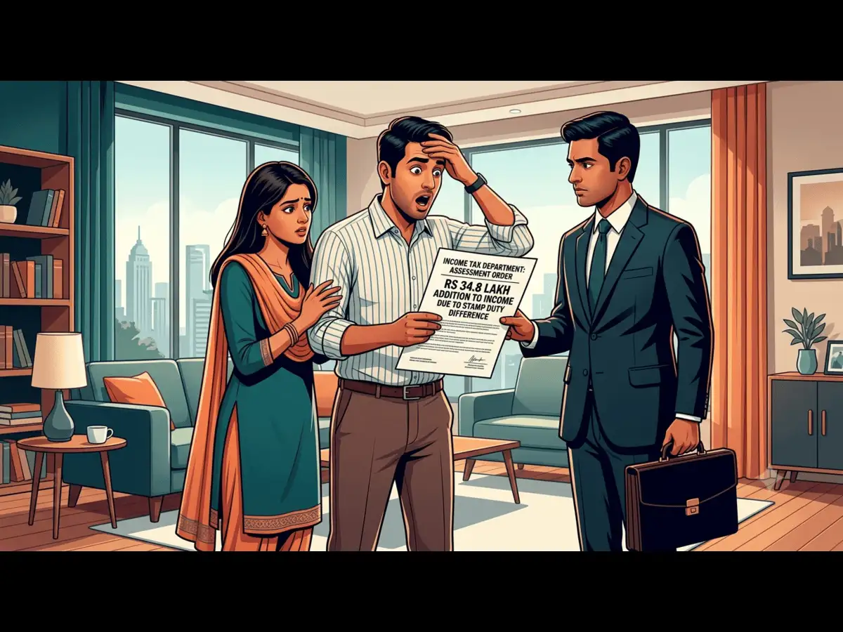 Rs 34.8 lakh difference in price and stamp duty added to husband's income for taxation despite a jointly owned property - ITAT Mumbai calls it 'not justified'