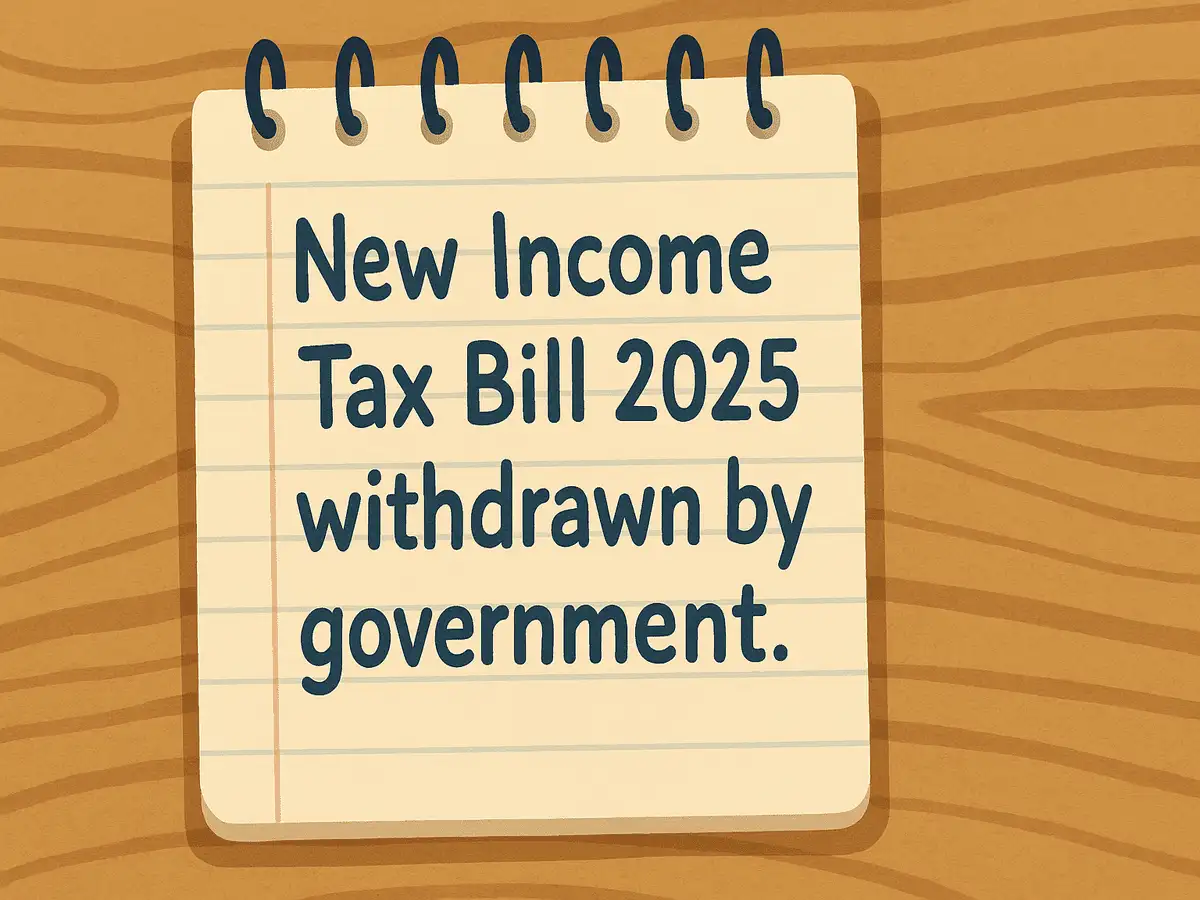 Did these errors in New Income Tax Bill, 2025 force withdrawal of the ...