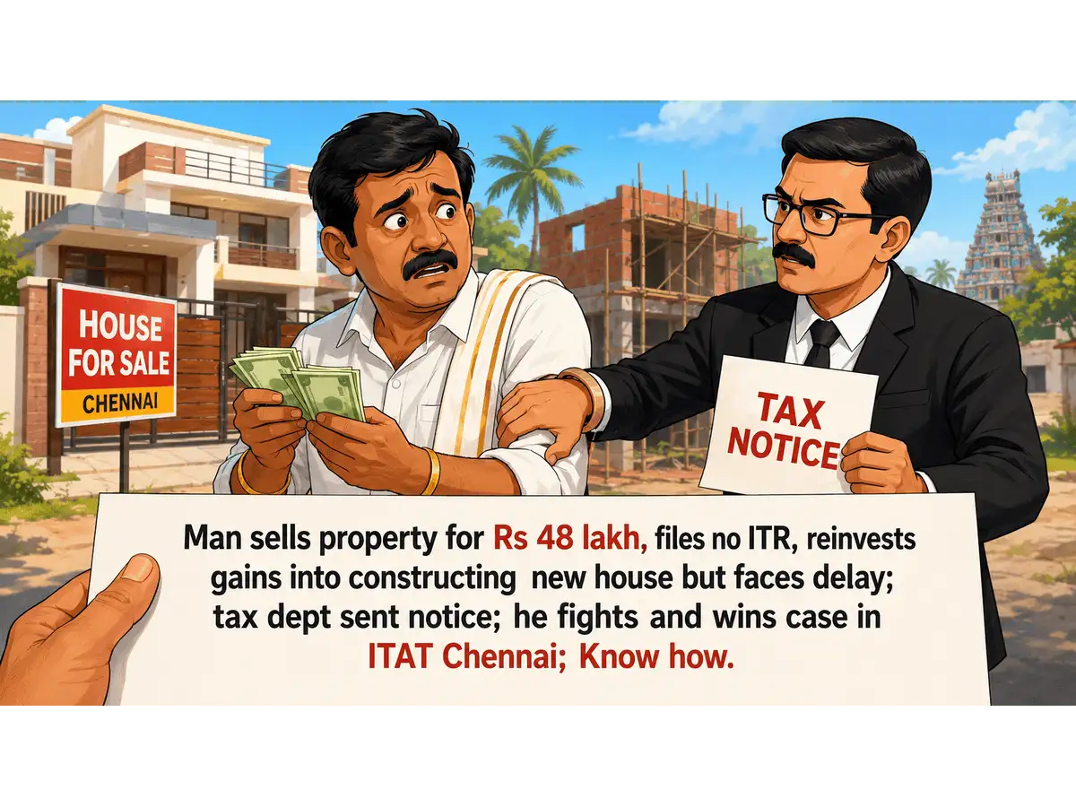 Man sells property for Rs 48 lakh, constructs a new house but faces delay, income tax dept denies Section 54 claim; he fights and wins case in ITAT Chennai