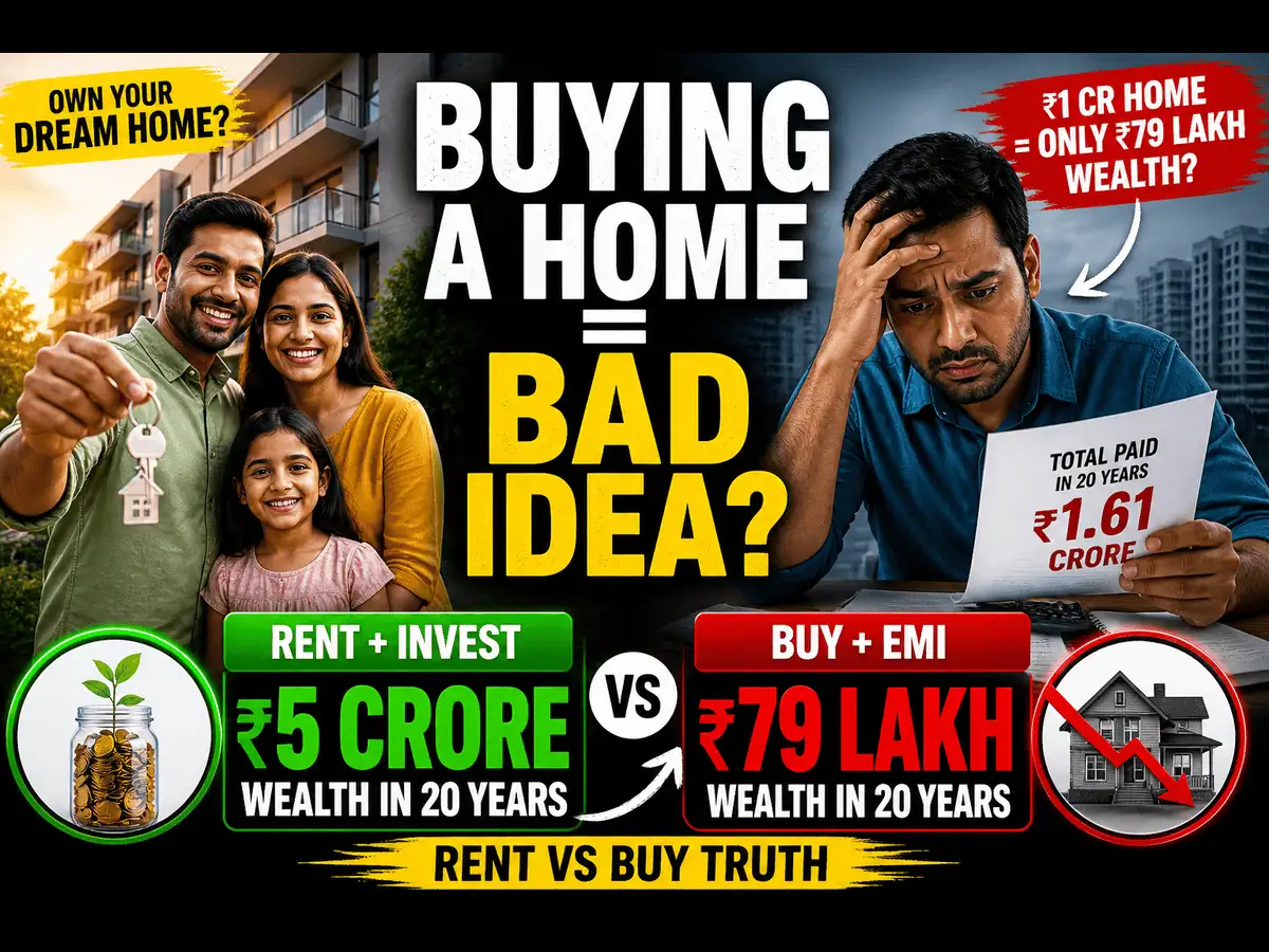 Buying vs renting a home: ₹1 crore home or ₹5 crore wealth - how the strategy of renting and investing may beat buying a house in India