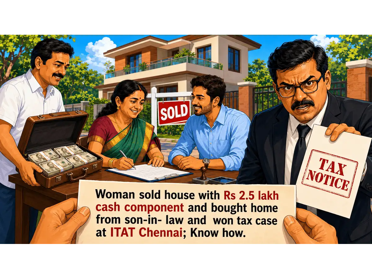 Lady sold apartment, took Rs 2.5 lakh cash, bought new apartment from son-in-law, paid no tax, got income tax notice; she fights back and wins case in ITAT Chennai - The Economic Times