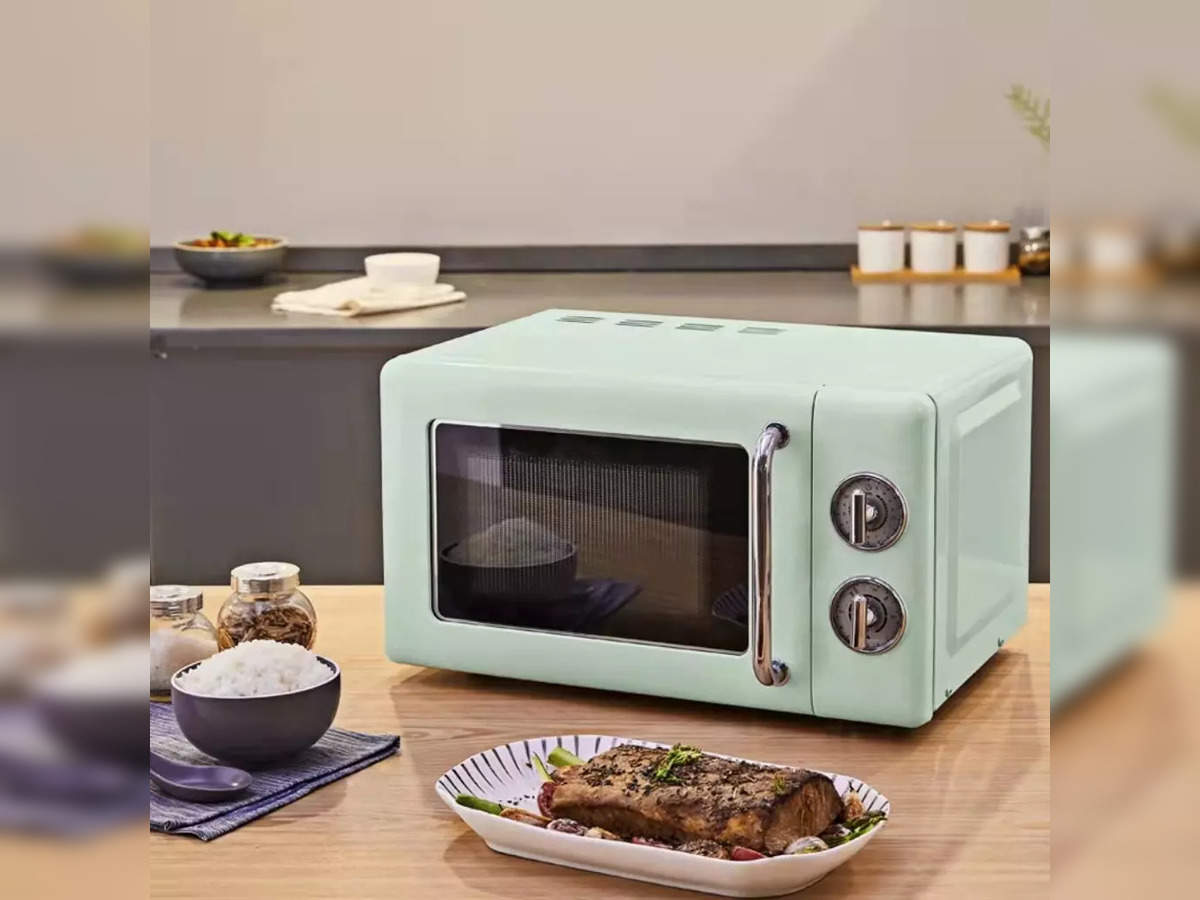 Source Multi Function Auto Cook & Reheat Retro Small Countertop Microwave  Oven With Grill on m.