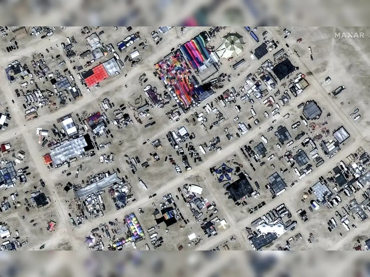 Burning Man Festival: Burning Man festival in Nevada mired in mud