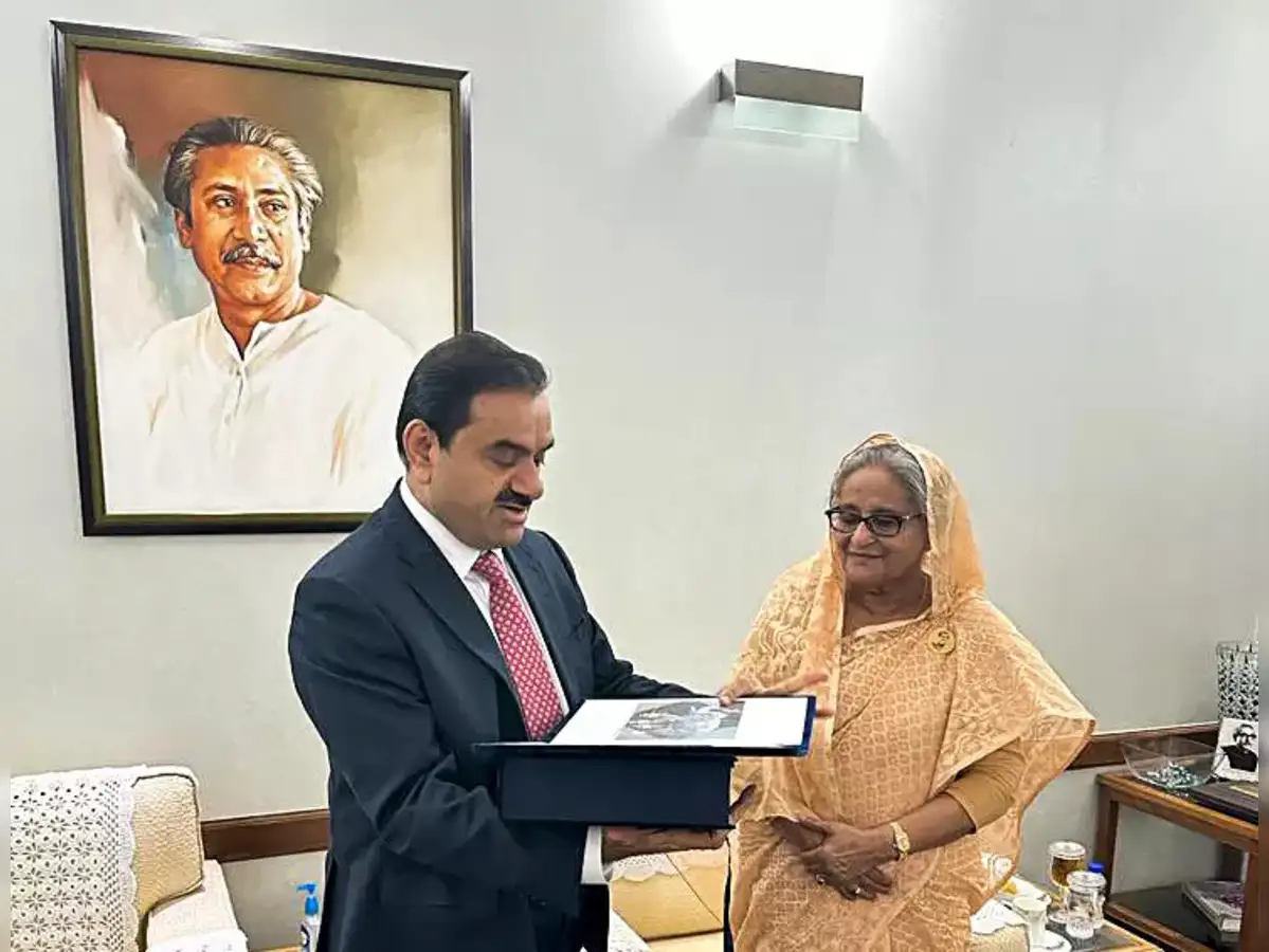 adani group: Adani meets Bangladesh PM after the group starts India's First  Transnational Power Project - The Economic Times