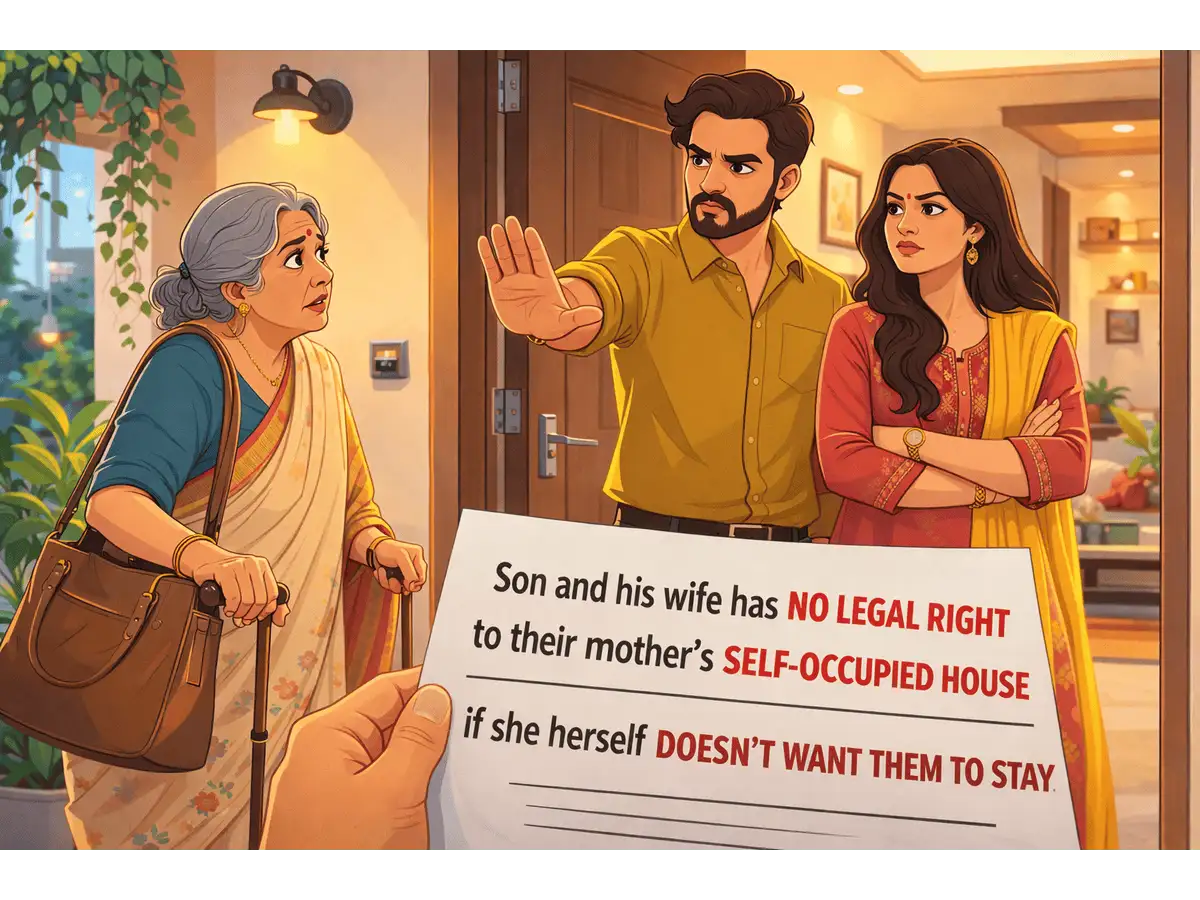 Son, daughter-in-law force 75-year-old mother out of her home; she files eviction case and wins in Orissa High Court