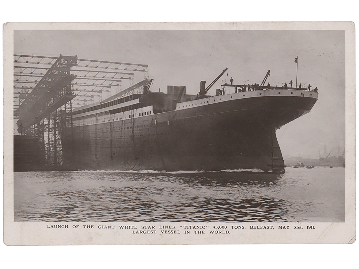 Postcard from Titanic's radio operator, signed 'Love Jack', goes ...