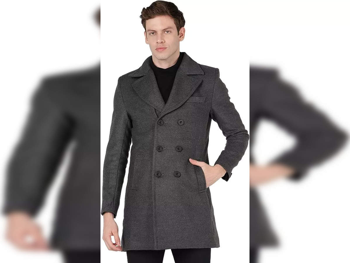 Men's Tall Notch Collar Smart Overcoat