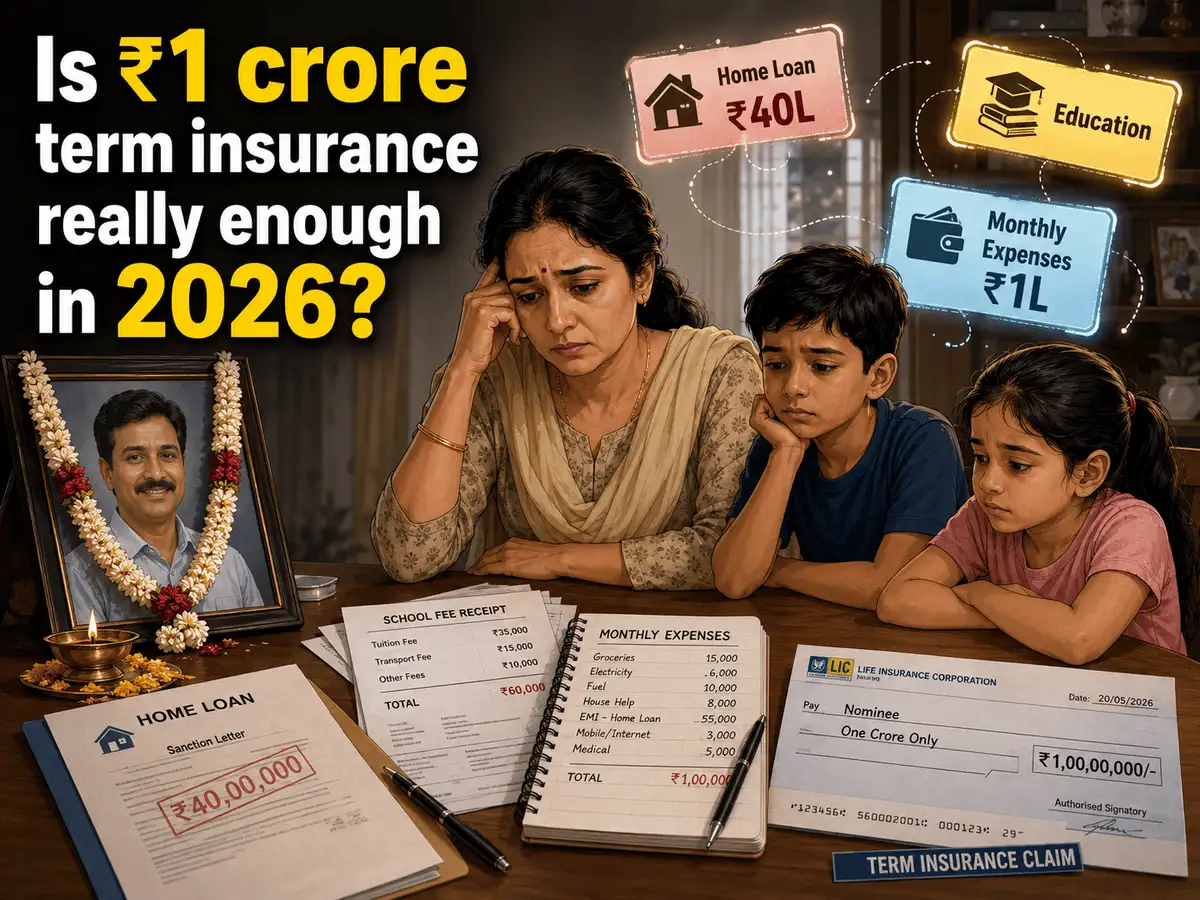 Why Rs 1 crore term insurance cover in 2026 may not be enough for many families