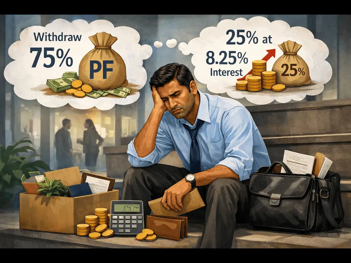 Laid off or lost your job? Use 75% EPF amount while rest 25% compounds @8.25% - Check EPFO withdrawal rules in case of unemployment
