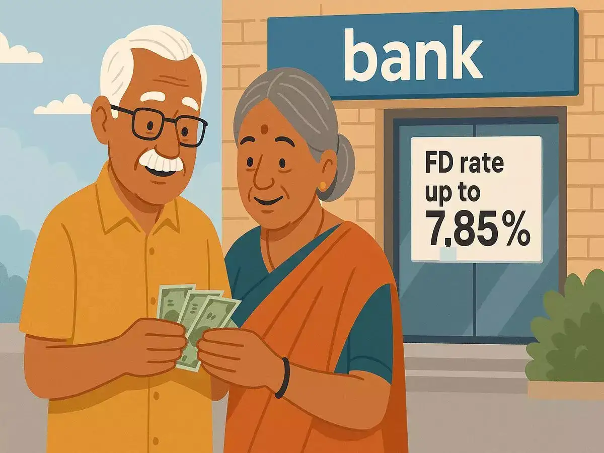 FD rate up to 7.85% for senior citizens investing for three years; Know the list of banks - The Economic Times