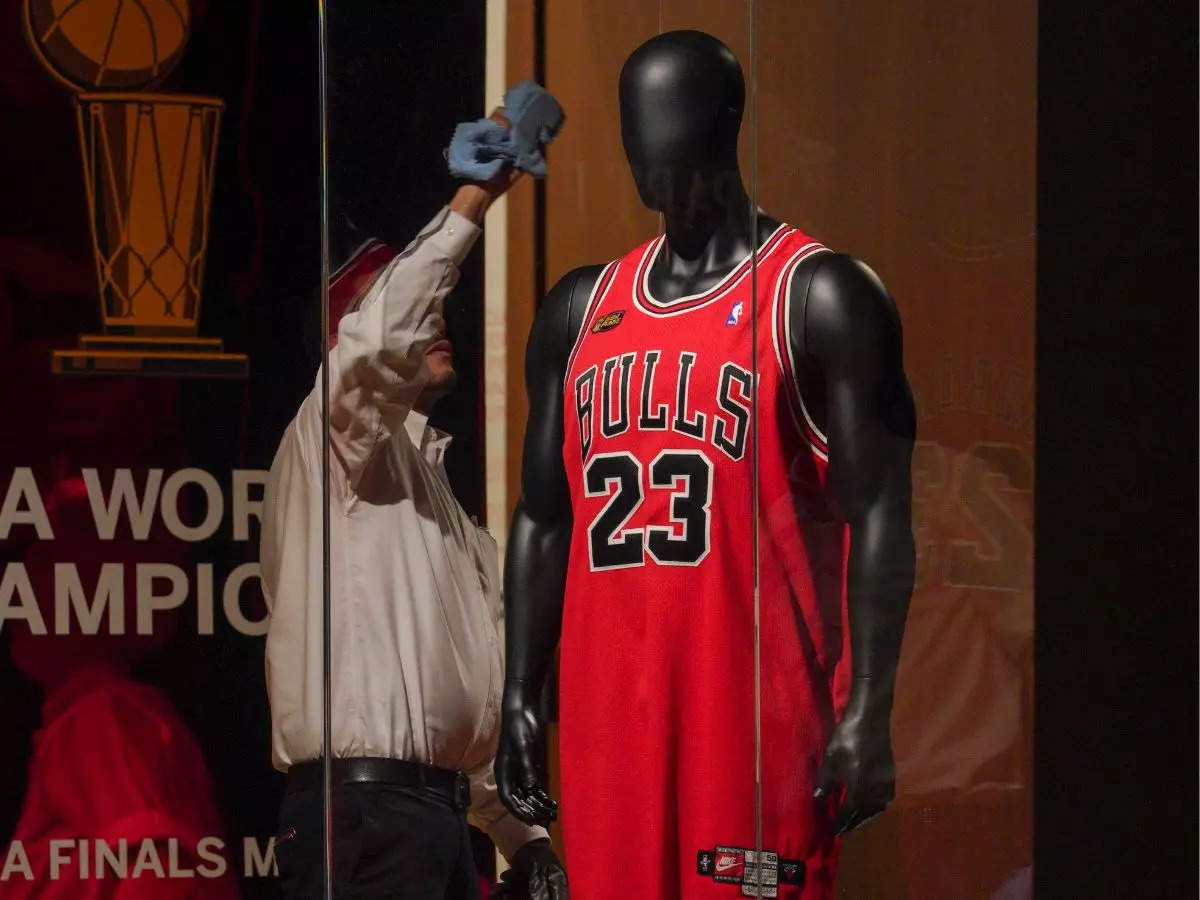 Michael Jordan's jersey is sold for over $10 million, setting a new record  : NPR