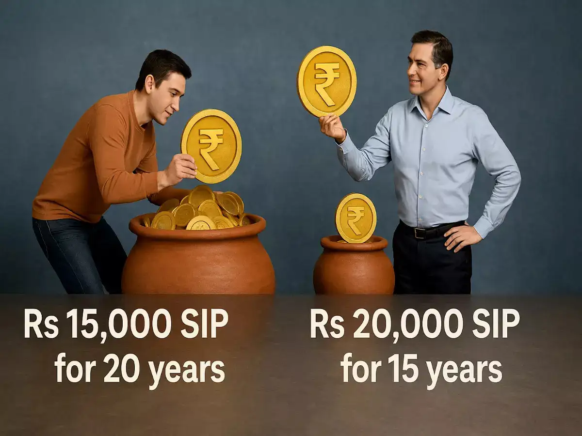 SIP of Rs 15,000 for 20 years or SIP of Rs 20,000 for 15 years: Which can generate higher corpus? - The Economic Times