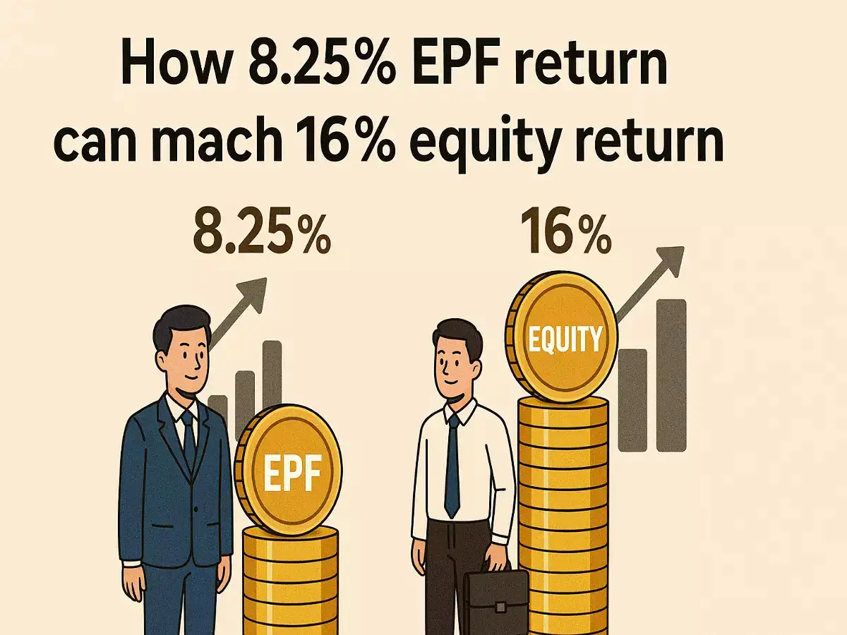 Can 8.25% EPF return match 16% equity return? CA explains unique situations how it can - The Economic Times