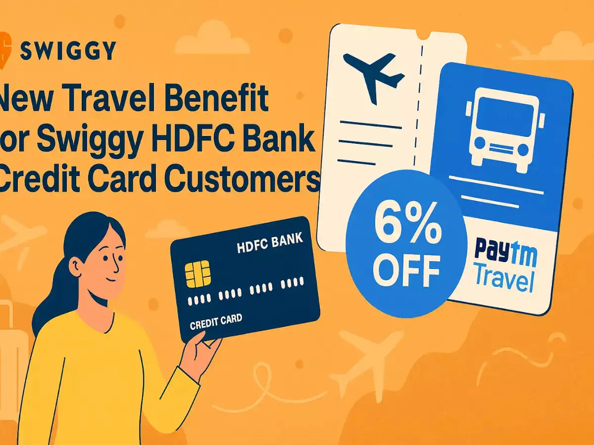 Swiggy HDFC Bank credit card customers to get instant discount on domestic, international flight, bus bookings made via Paytm Travel - The Economic Times