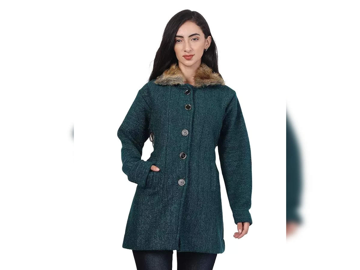 Elegant Womens Coats Womens Double V Neck Coat Winter Mid Length