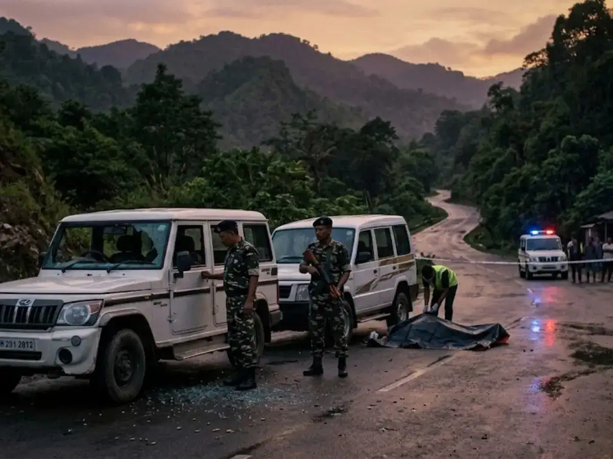 Manipur: Two killed as armed assailants open fire on vehicles on NH-202 near Ukhrul - The Economic Times