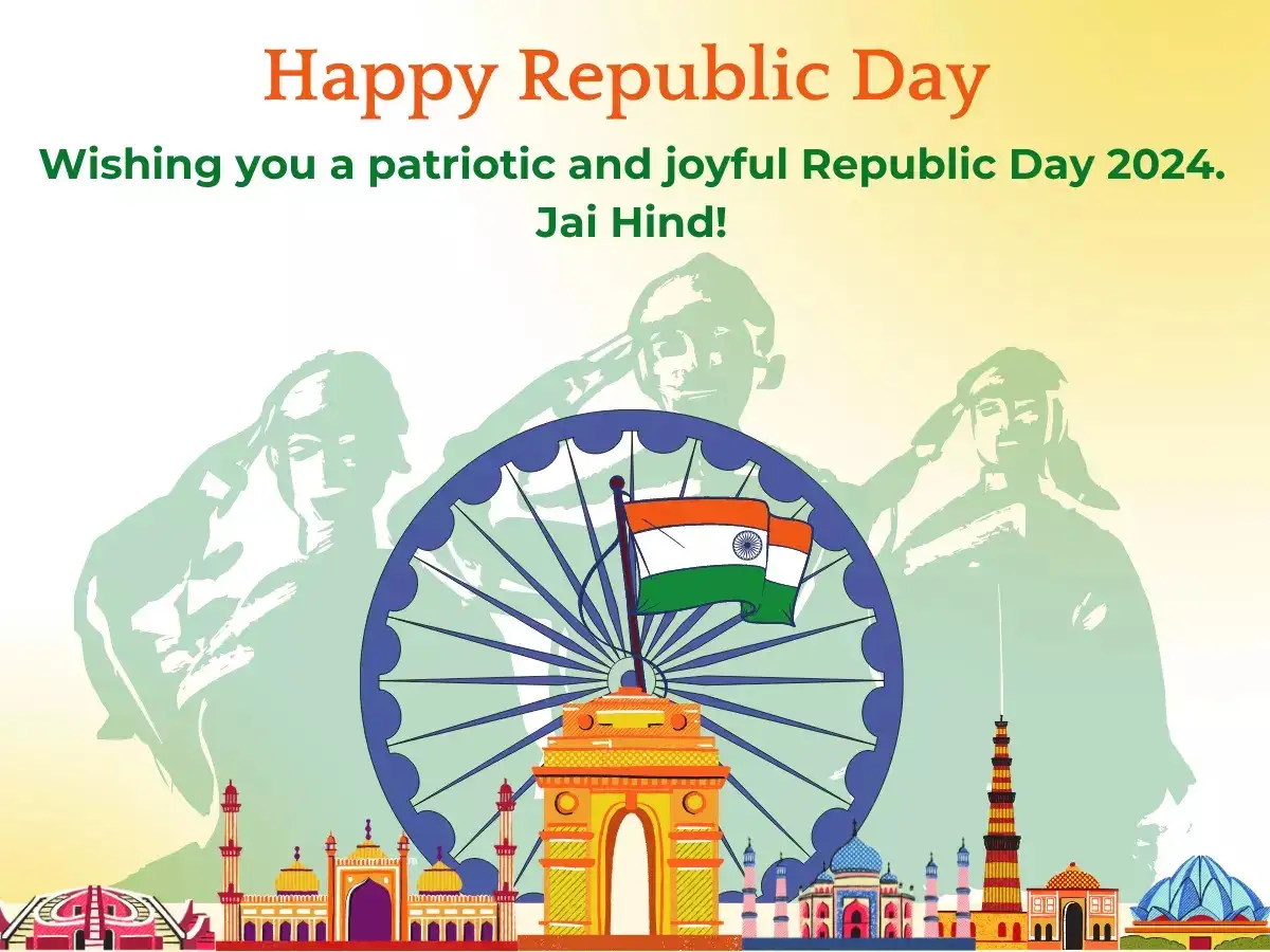happy republic day wishes: Happy Republic Day 2024: 150+ wishes, quotes and  Whatsapp, Facebook status in English and Hindi to share with family,  friends and relatives - The Economic Times