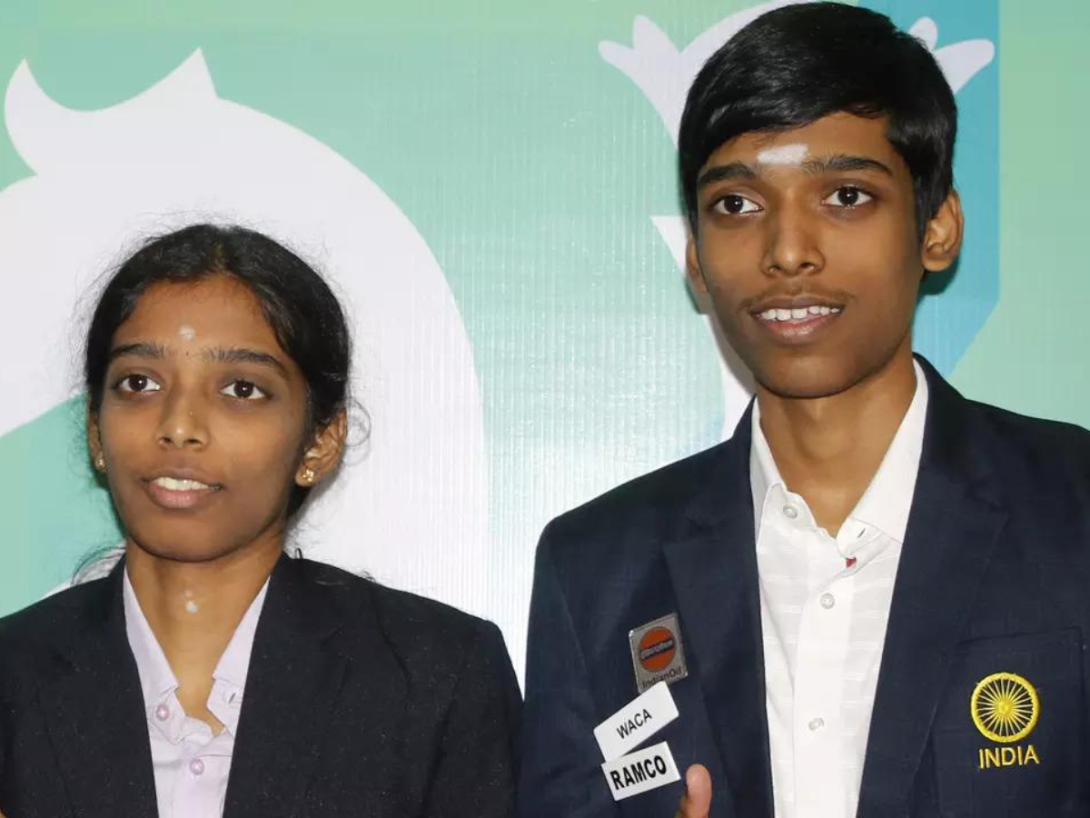 Amazing: R Praggnanandhaa and his sister Vaishali from India become the  first Brother - Sister pair in the world to be Chess Grandmasters. 😲