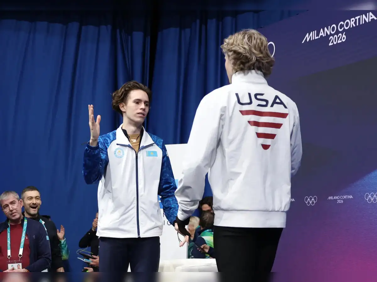 All class': Fans applaud Ilia Malinin for congratulating Mikhail Shaidorov  after Olympic setback - The Economic Times