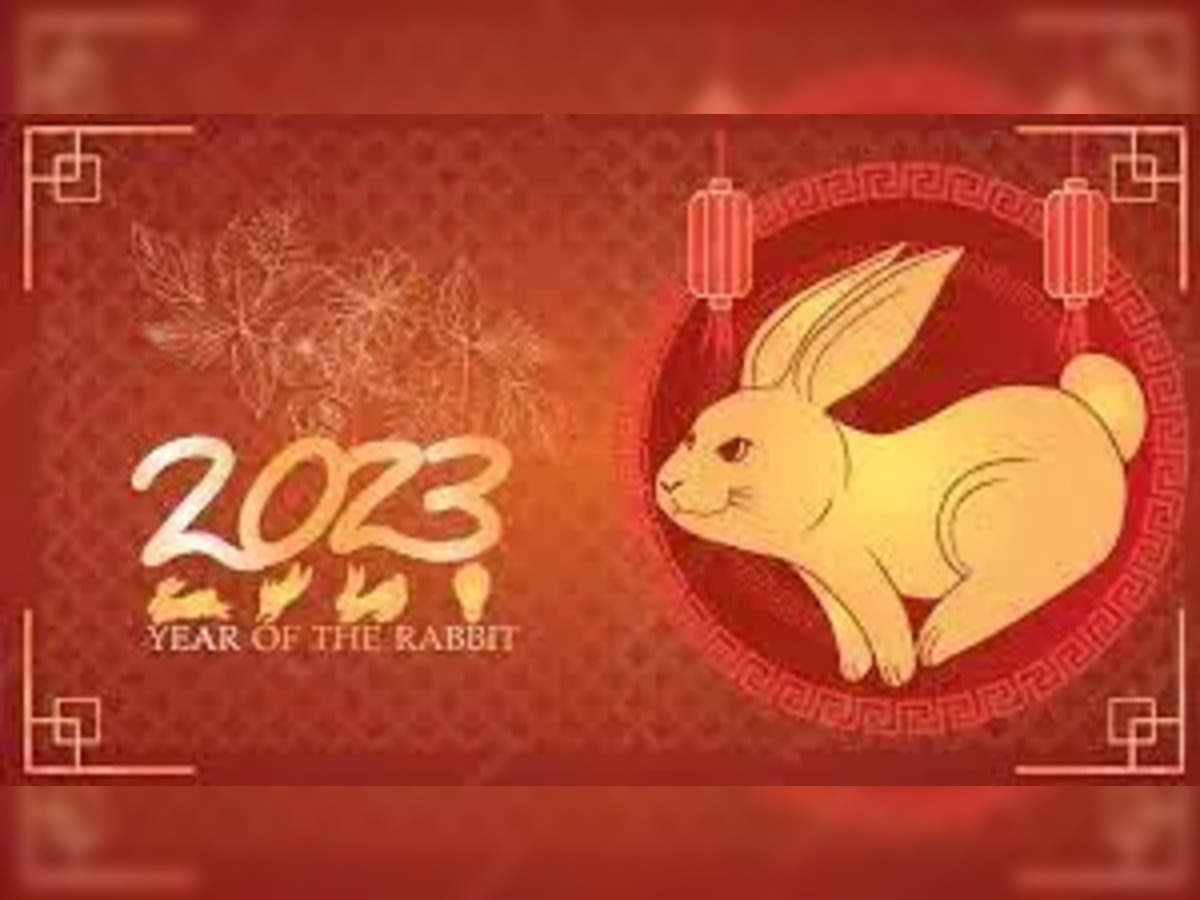 Zodiac rabbit. Chinese lunar new year animal with flowers