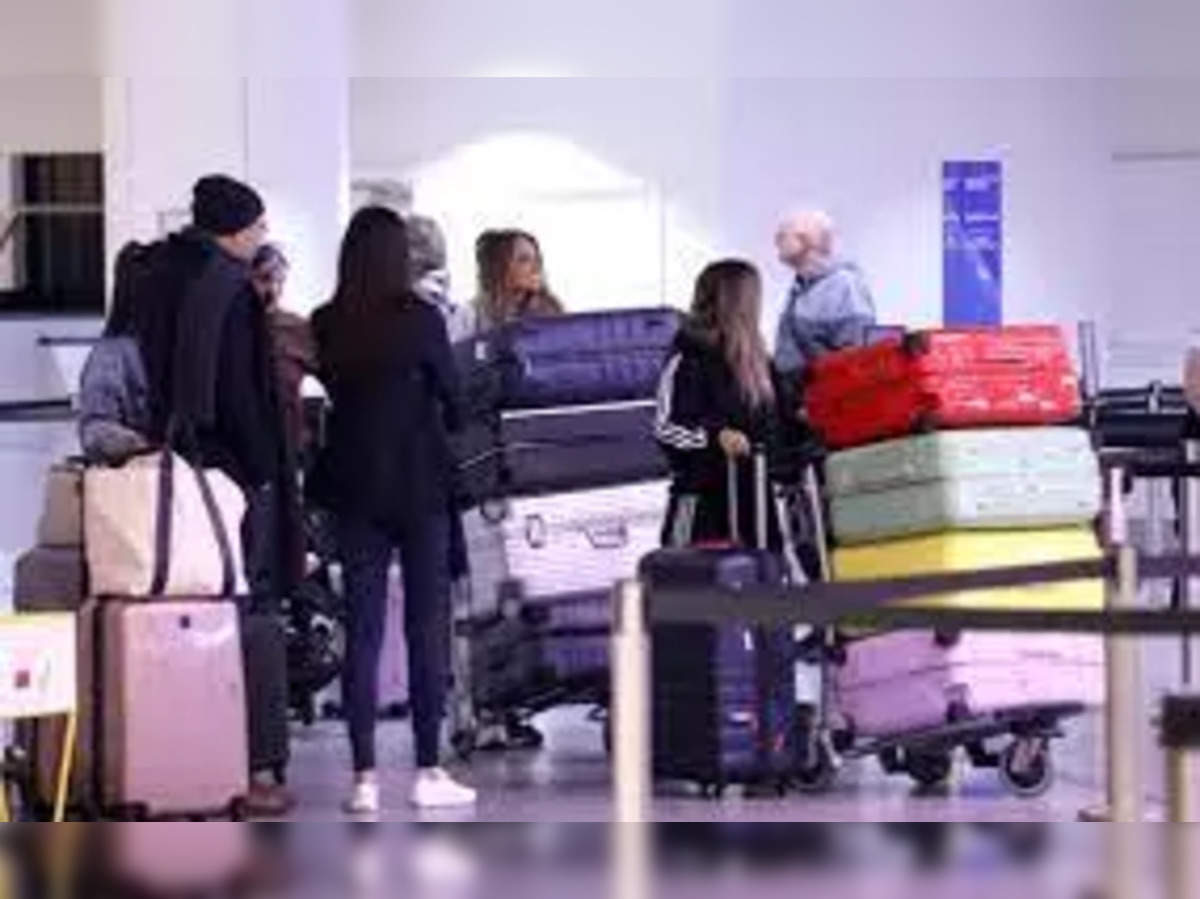 England Three Lions FIFA World Cup 2022 Englands Three Lions Wags en route to Qatar with mountains of luggage, see images image