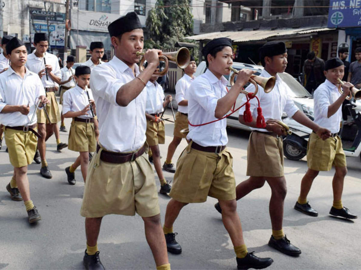RSS says goodbye to khaki shorts adopts brown trousers as new uniform   India Today