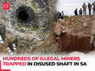 Illegal miners trapped in abandoned mine in SA's Stilfontein:Image