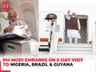 PM Modi embarked on a five-day visit to Nigeria, Brazil and Guyana:Image