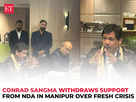 Conrad Sangma's NPP withdraws support from NDA in Manipur over fresh crisis:Image