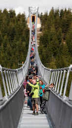 This pedestrian suspension bridge is longest in the world