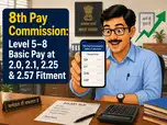 8th Pay Commission salary calculator: Check Level 5&ndash;8 basic salary at 2.0, 2.1, 2.25, 2.57 fitment factors