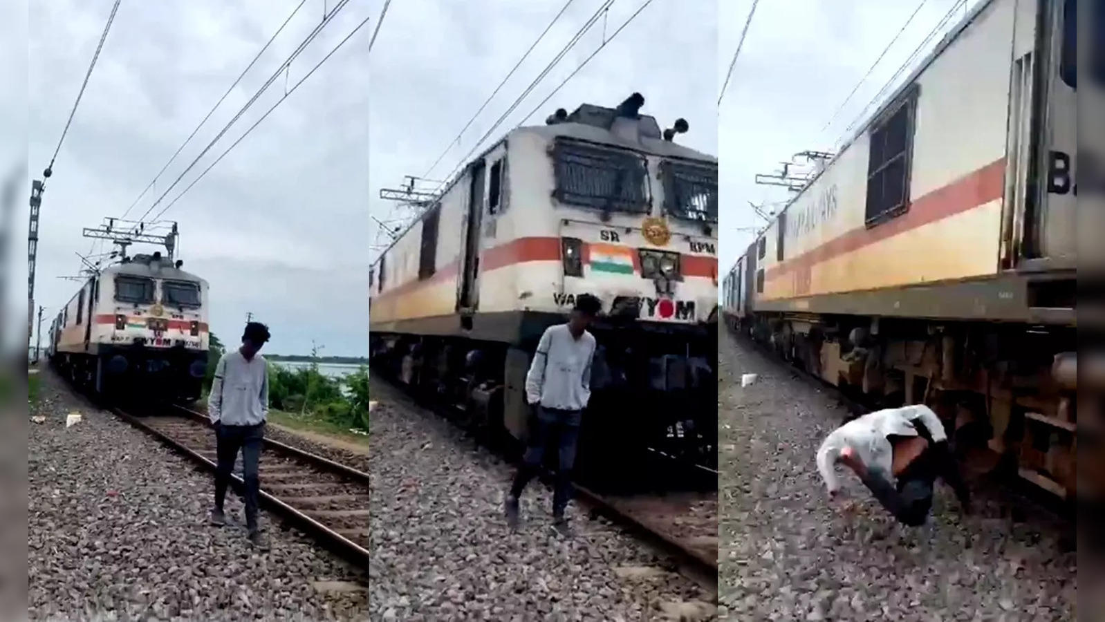 Viral Video: Telangana Boy Hit By Speeding Train While Making