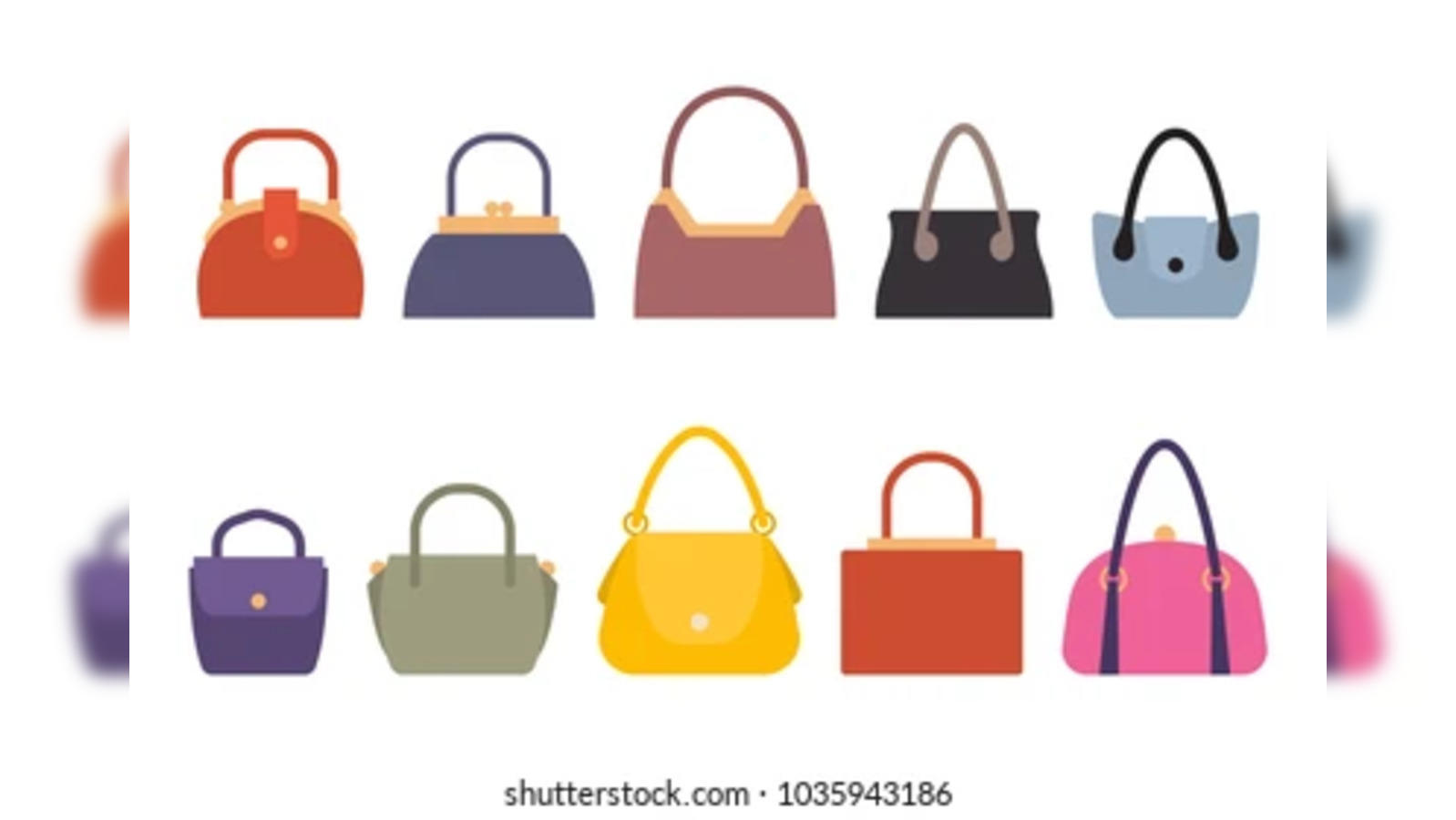 Different Kinds Of Bags For Women Vector Illustrations Set, Elegance,  Element, Summer PNG and Vector with Transparent Background for Free Download
