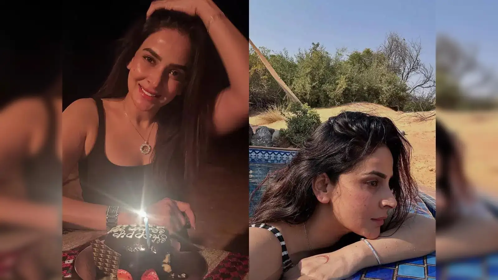 Pakistani actress Saba Qamars black dress, chocolate cake, and soulful  birthday bash wins over internet. Check photos - The Economic Times