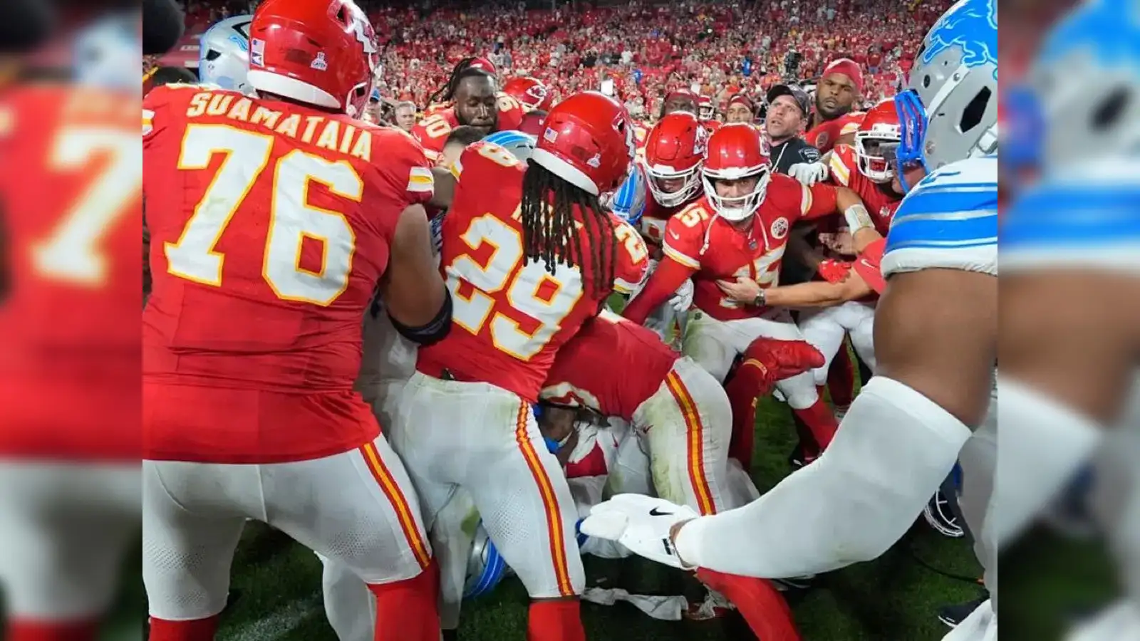 Lions vs Chiefs Sunday night clash marred by post-game fight over handshake  row - WATCH - The Economic Times