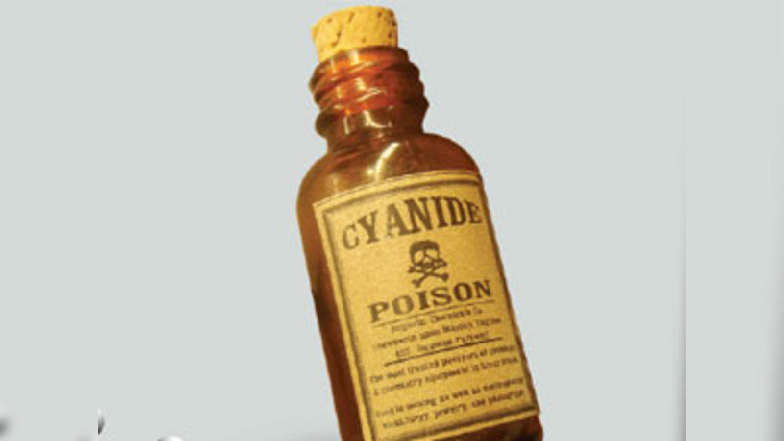 potassium cyanide in bottle, Stock Video