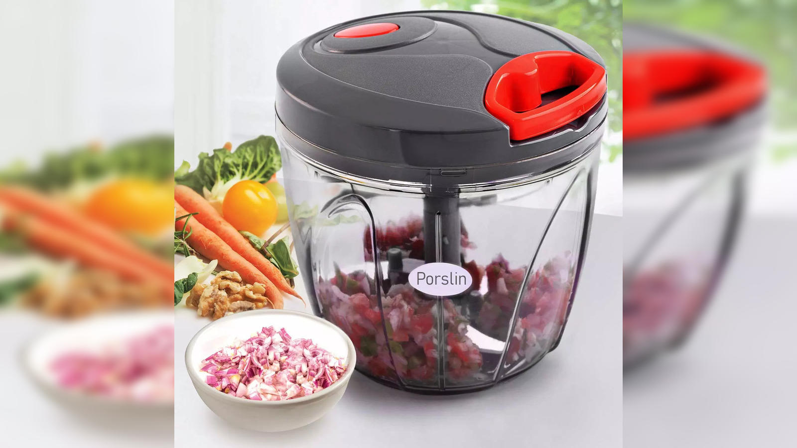 Manual Stainless Steel Compact Extra Sharp Vegetable Chopper with