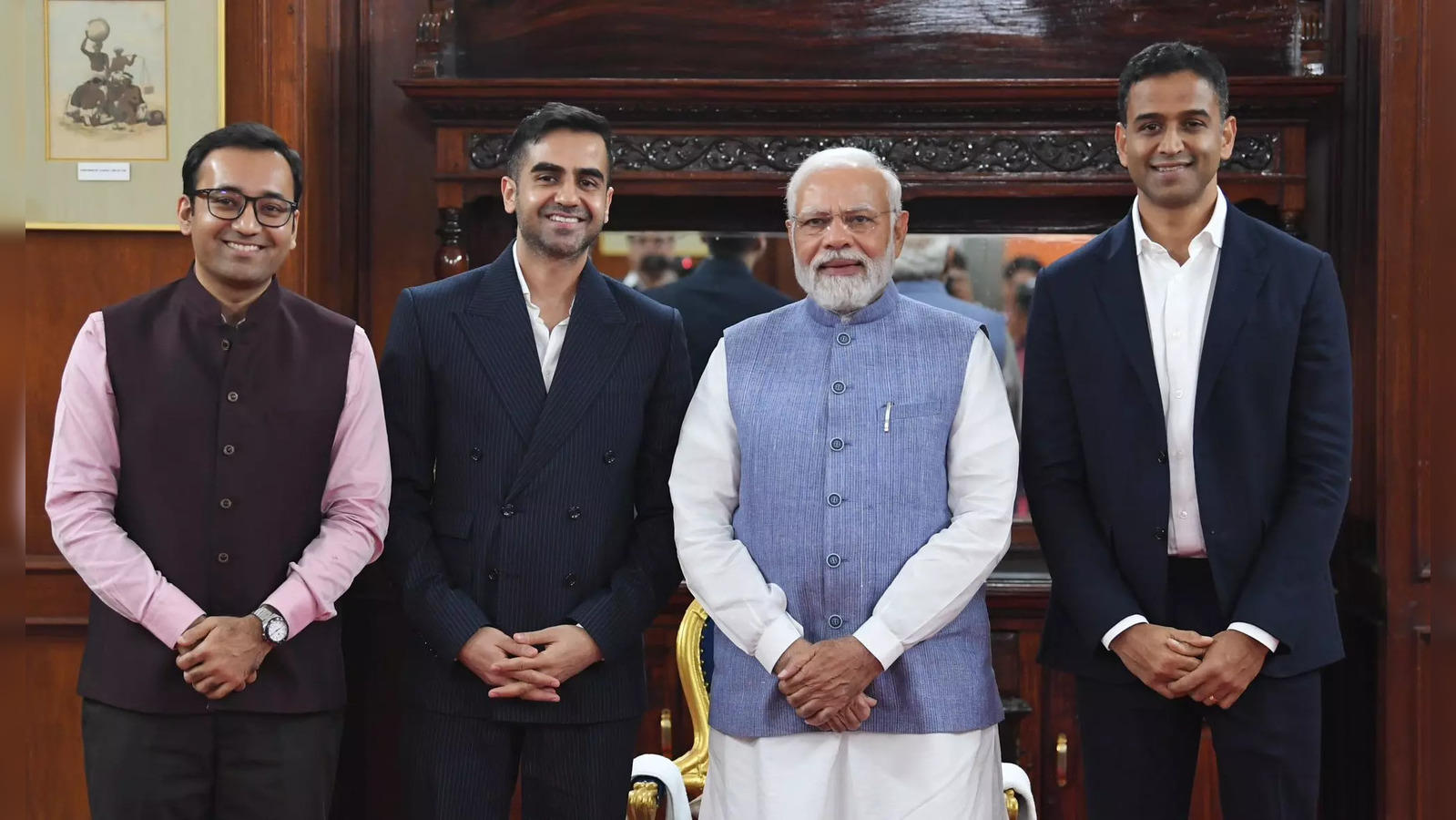 Nikhil Kamath pm modi meet: PM Modi meets Zerodha founders Nithin and Nikhil  Kamath - The Economic Times