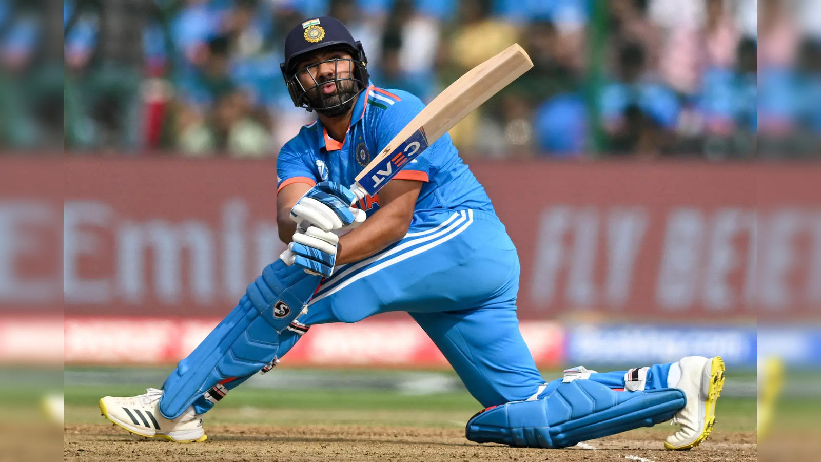 rohit: ICC CWC 2023: Rohit Sharma overtakes De Villiers, registers most ODI  sixes in a calendar year - The Economic Times