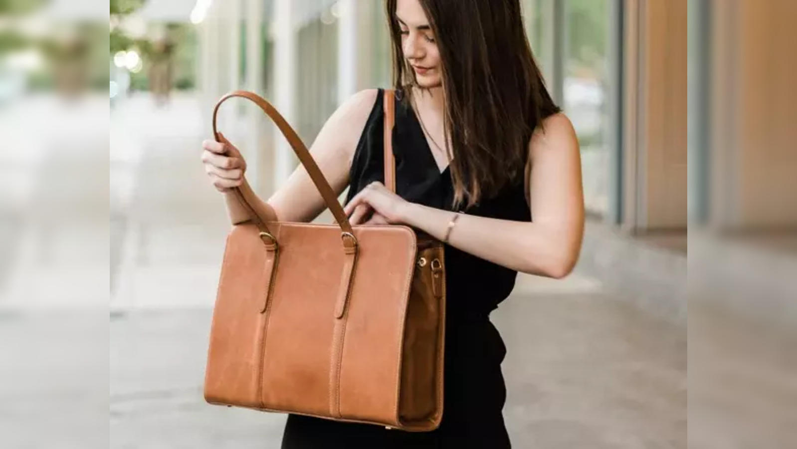 Flipkart.com | Goldline Vegan Leather Executive Laptop Hand-Bag/Carry  Handles with Adjustable Strap/Overnighter/Laptop Sling Bag for Men & Women  with Multiple & Padded Laptop Compartments(20 L Capacity,32X42X13 cm,  Brown) Waterproof Backpack - Backpack