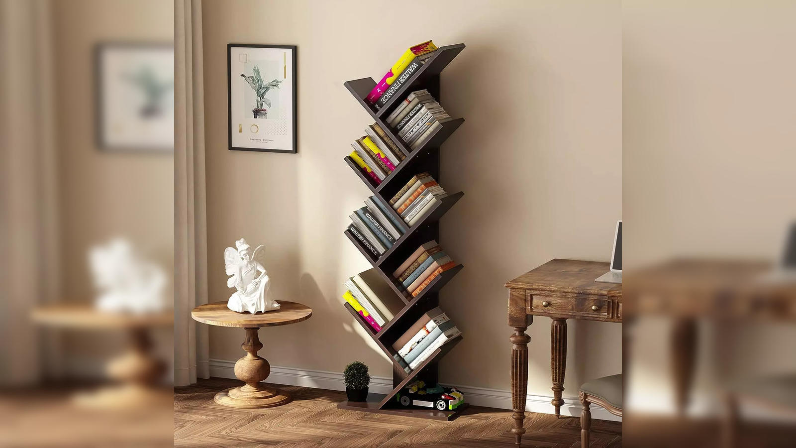 INDIAN DECOR Wave Invisible Book Shelf