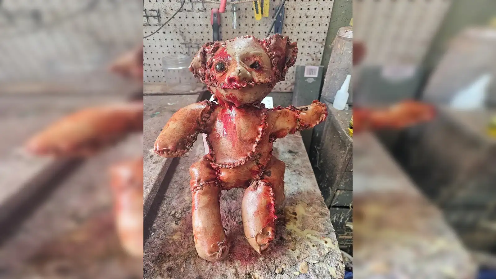 Human skin teddy bear sparks police probe: Artist later claims the horror  toy - The Economic Times