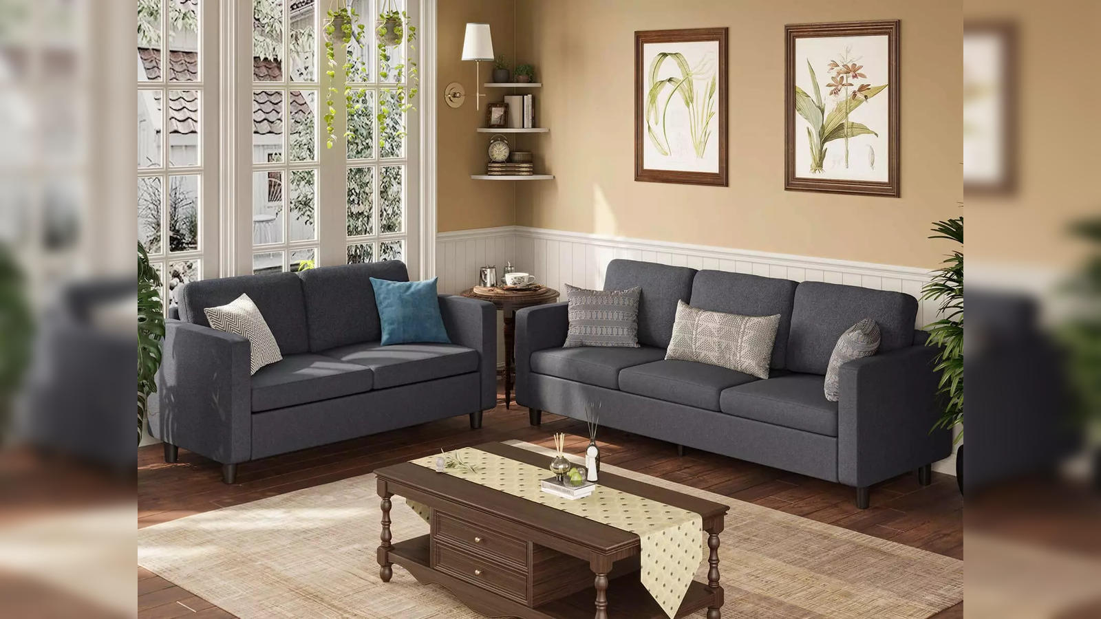3+2+1 Sofa Set Baroque Design Living Room Furniture Gold Frame Leather –  TheTrendWillOut