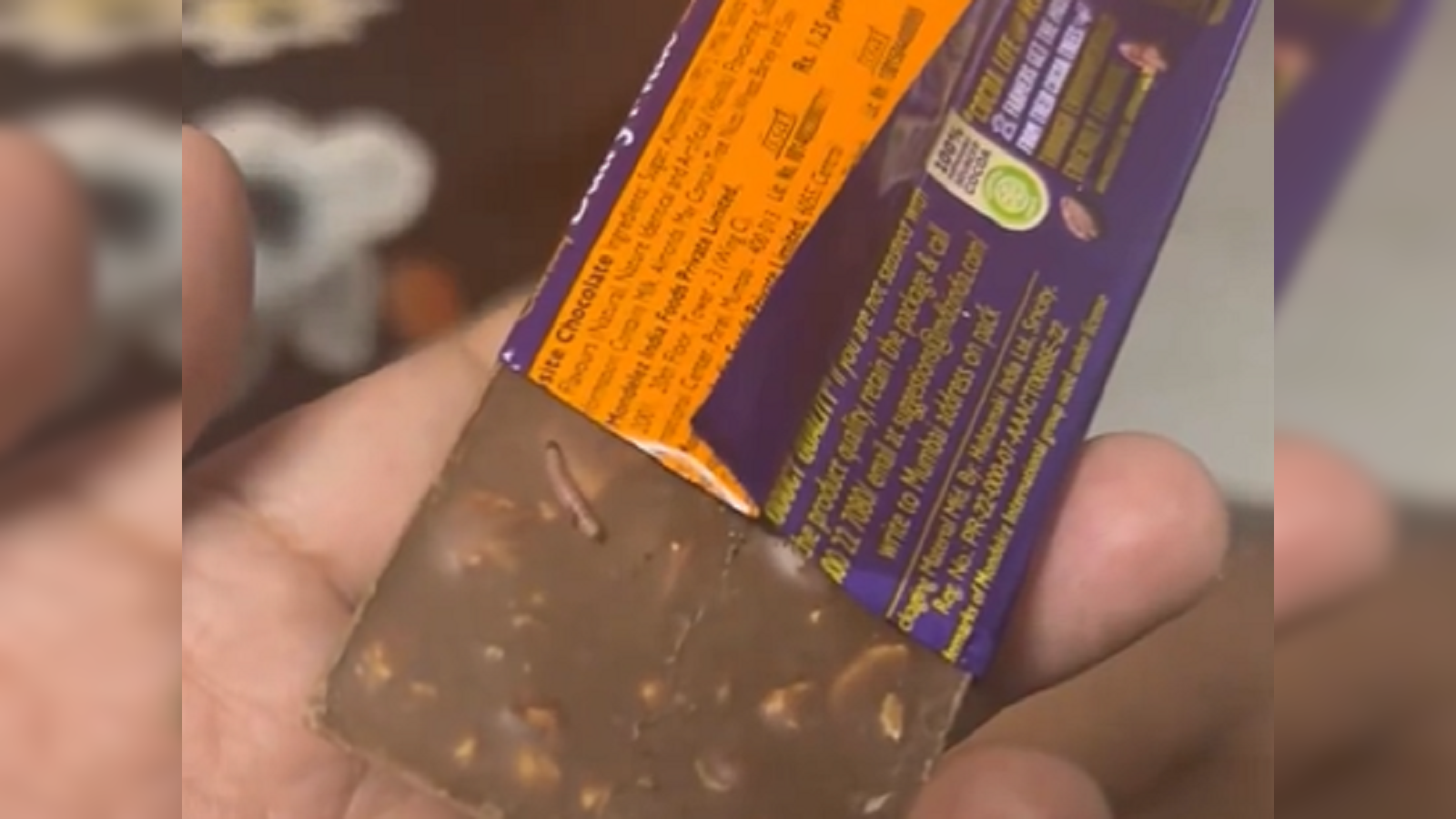 Hyderabad man shows live worm crawling in Dairy Milk chocolate bar in viral  video. Cadbury says this - The Economic Times