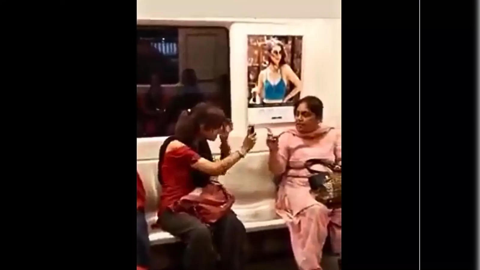 Woman attacks co-passenger with pepper spray on Delhi Metro. Video