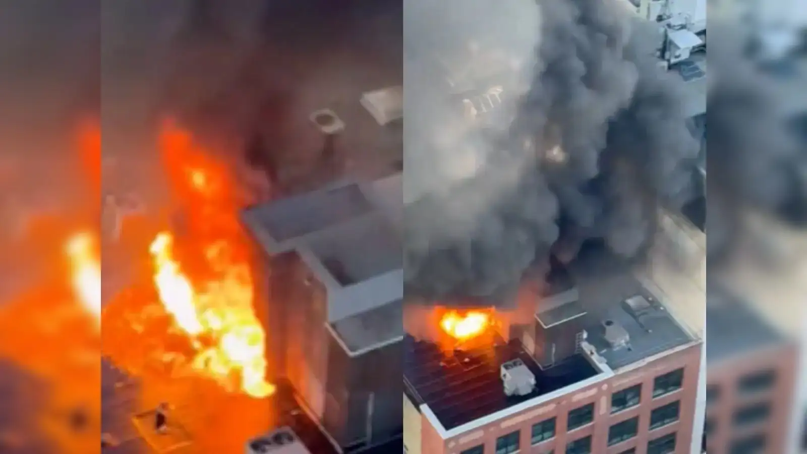 Black Smoke Building Fire