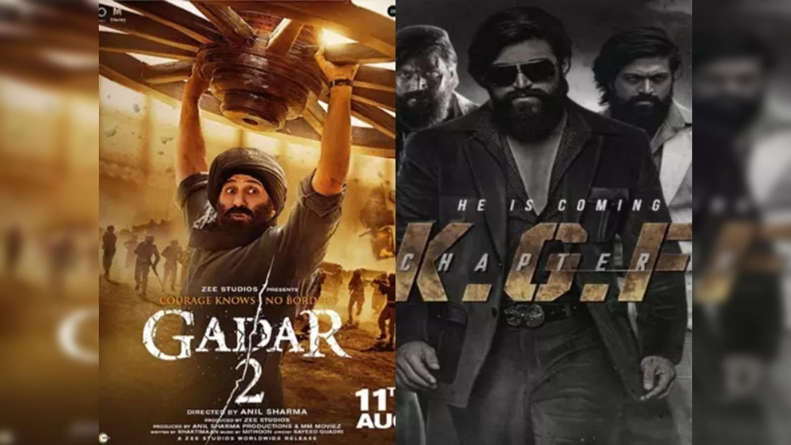 Gadar 2: Sunny Deol's 'Gadar 2' becomes third highest-grossing Hindi film,  surpasses 'KGF2' - The Economic Times