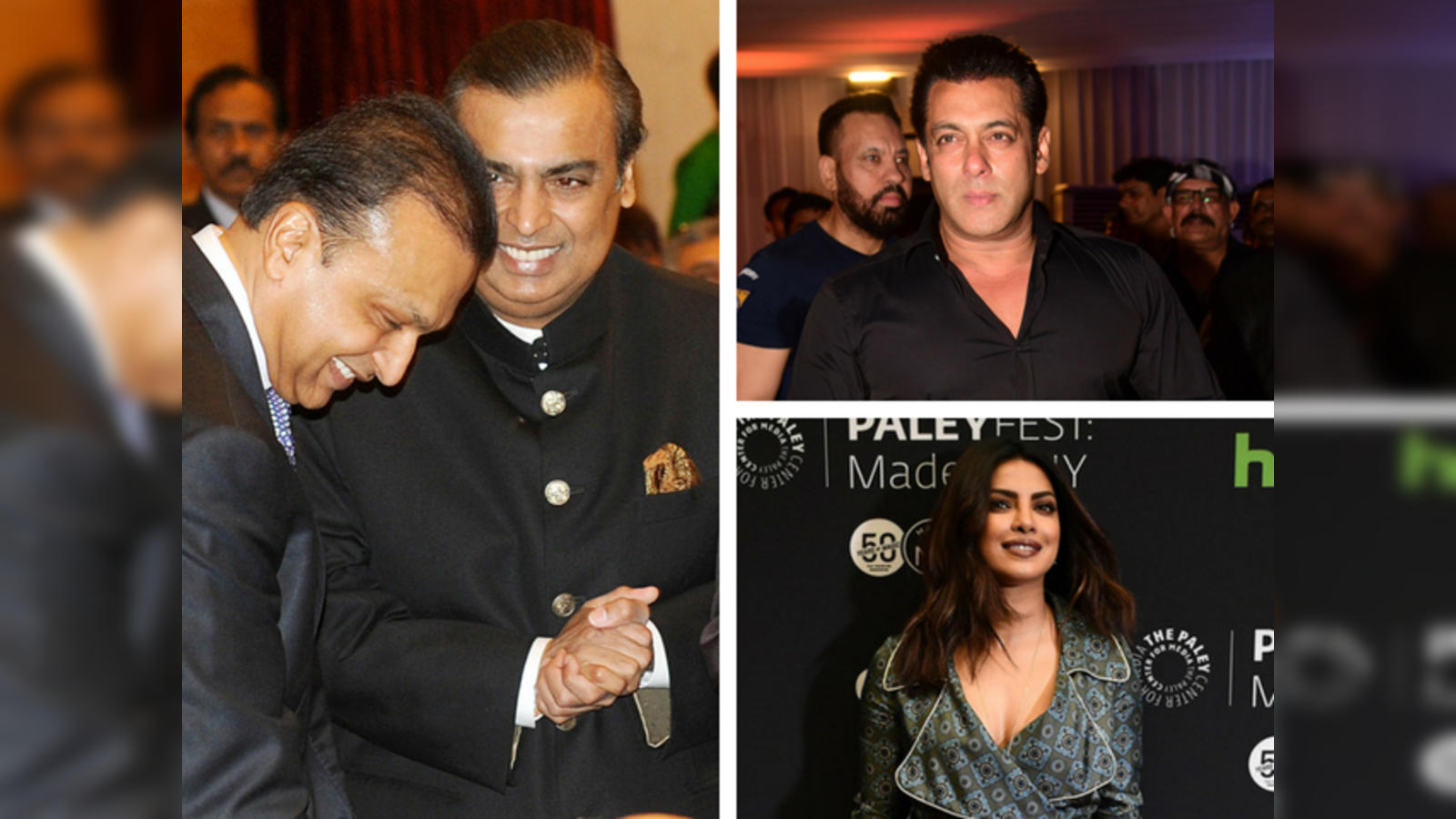 Mukesh Ambani: Ambani brothers, Salman, Priyanka feature on list