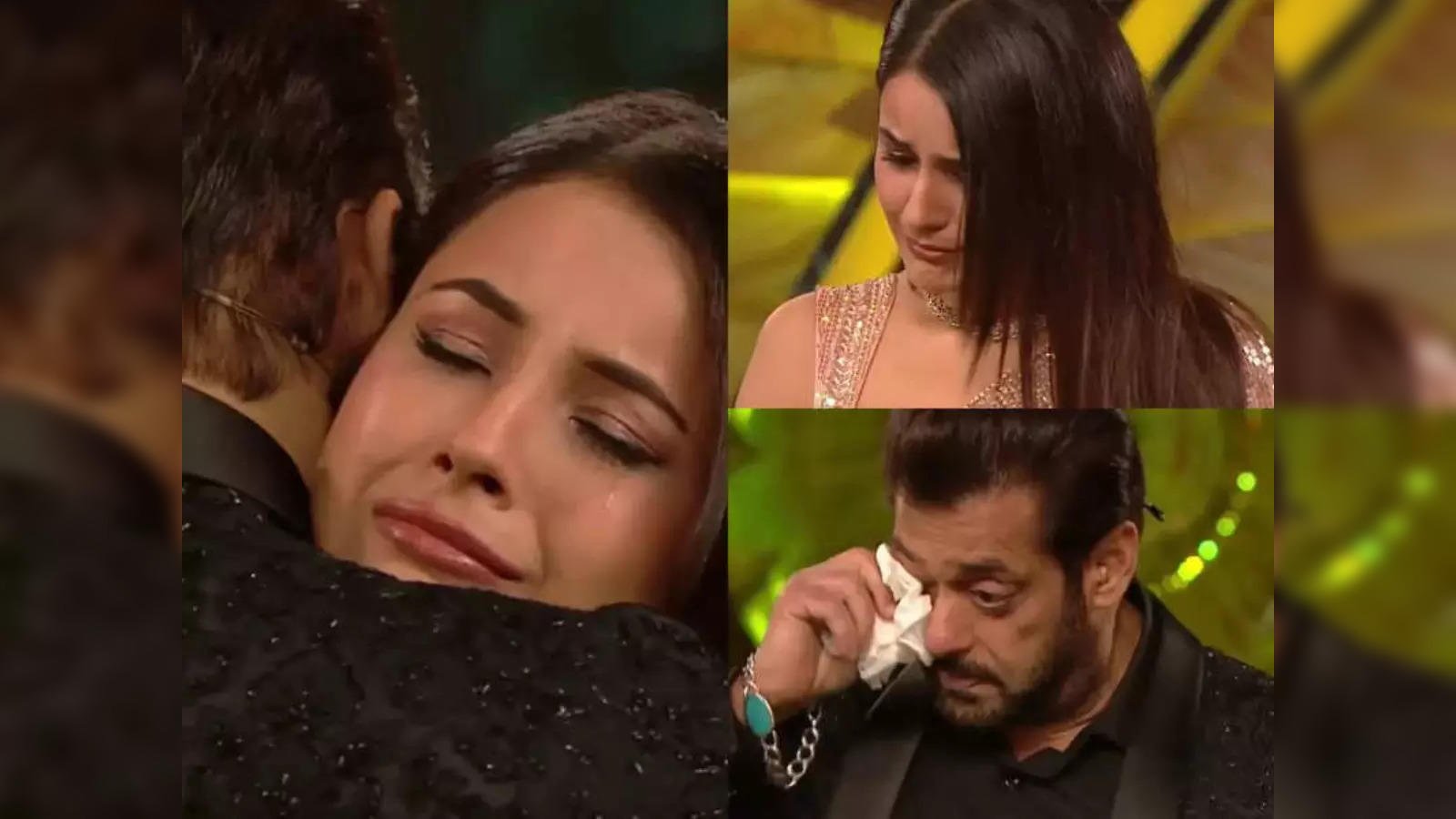 Bigg Boss 15 Teary eyed Salman Khan and Shehnaaz Gill remember